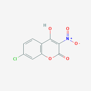 molecular formula C9H4ClNO5 B8276529 7-Chloro-4-hydroxy-3-nitro-coumarin 