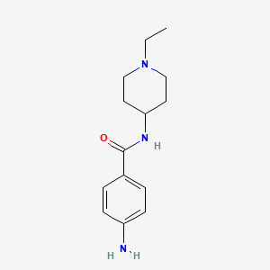molecular formula C14H21N3O B8276535 4-amino-N-(1-ethyl-piperidin-4-yl)-benzamide 