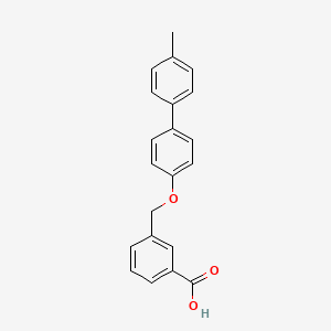 molecular formula C21H18O3 B8276575 3-(4'-Methyl-biphenyl-4-yloxymethyl)-benzoic acid 