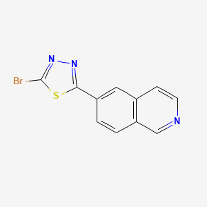 molecular formula C11H6BrN3S B8276578 6-(5-Bromo-[1,3,4]thiadiazol-2-yl)-isoquinoline 