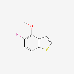 molecular formula C9H7FOS B8276611 5-Fluoro-4-methoxy-1-benzothiophene 