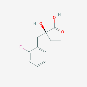 molecular formula C11H13FO3 B8276635 (2S)-2-(2-Fluoro-benzyl)-2-hydroxy-butyric acid 