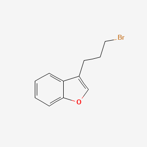 molecular formula C11H11BrO B8276707 3-(3-Bromopropyl)benzofuran 