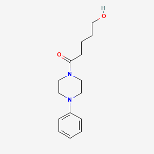 molecular formula C15H22N2O2 B8276710 5-Hydroxy-1-(4-phenylpiperazin-1-yl)pentan-1-one 