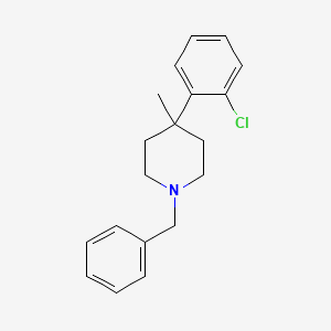 molecular formula C19H22ClN B8276740 1-Benzyl-4-(2-chlorophenyl)-4-methylpiperidine 