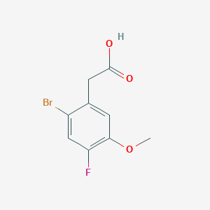 molecular formula C9H8BrFO3 B8276759 (2-Bromo-4-fluoro-5-methoxy-phenyl)-acetic acid 