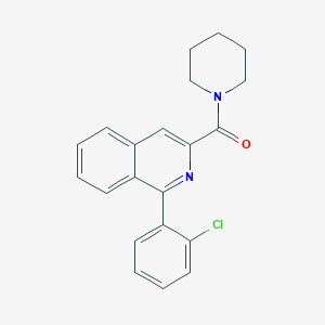 molecular formula C21H19ClN2O B8276945 [1-(2-Chlorophenyl)isoquinolin-3-yl](piperidin-1-yl)methanone CAS No. 89242-18-2
