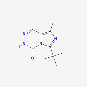 molecular formula C10H14N4O B8276963 6-tert-Butyl-8-methyl-imidazo[1,5-d]-as-triazin-4(3H)-one 