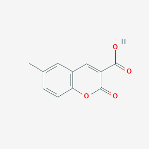 molecular formula C11H8O4 B082771 2H-1-Benzopyran-3-carboxylic acid, 6-methyl-2-oxo- CAS No. 10242-13-4