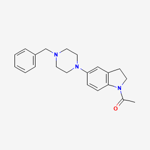 molecular formula C21H25N3O B8277157 1-[5-(4-Benzyl-piperazin-1-yl)-2,3-dihydro-indol-1-yl]-ethanone 