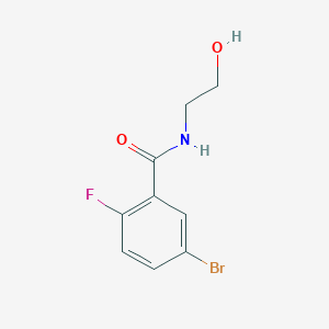 molecular formula C9H9BrFNO2 B8277226 N-(2-hydroxyethyl)-5-bromo-2-fluorobenzamide 