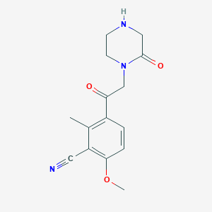 6-Methoxy-2-methyl-3-[(2-oxopiperazin-1-yl)acetyl]benzonitrile
