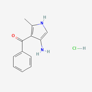 molecular formula C12H13ClN2O B8277265 Methanone, (4-amino-2-methyl-1H-pyrrol-3-yl)phenyl-, monohydrochloride CAS No. 59133-48-1