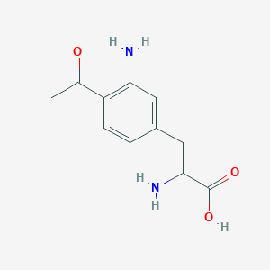 molecular formula C11H14N2O3 B8277317 3-(4-Acetyl-3-aminophenyl)-2-aminopropanoic acid 