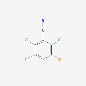 molecular formula C7HBrCl2FN B8277365 3-Cyano-2,4-dichloro-5-fluorobromobenzene 