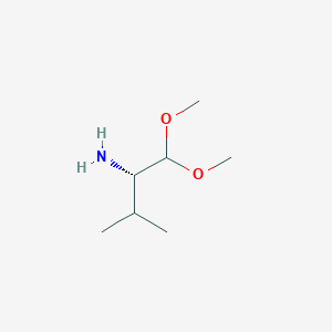 molecular formula C7H17NO2 B8277390 (S)-1,1-dimethoxy-3-methylbutan-2-amine CAS No. 55707-42-1