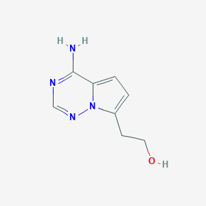 molecular formula C8H10N4O B8277421 2-(4-Aminopyrrolo[2,1-f][1,2,4]triazin-7-yl)ethanol 
