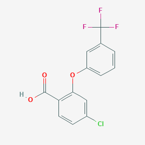molecular formula C14H8ClF3O3 B8277428 4-Chloro-2-(3-trifluoromethyl-phenoxy)-benzoic acid 