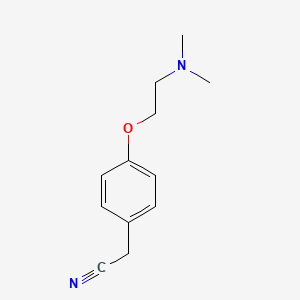 molecular formula C12H16N2O B8277453 4-(beta-Dimethylamino-ethoxy)-phenyl acetonitrile 