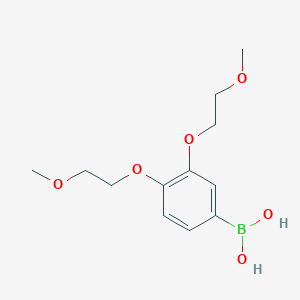 molecular formula C12H19BO6 B8277465 3,4-Bis(2-methoxyethoxy)phenylboronic acid 
