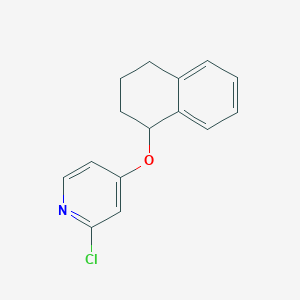 molecular formula C15H14ClNO B8277491 2-Chloro-4-(1,2,3,4-tetrahydronaphthalen-1-yloxy)pyridine 