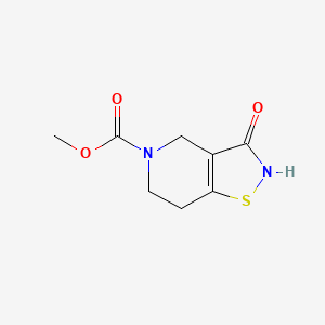 molecular formula C8H10N2O3S B8277494 Methyl 3-hydroxy-4,5,6,7-tetrahydroisothiazolo[4,5-c]pyridine-5-carboxylate 