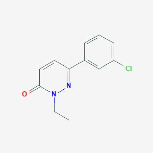 molecular formula C12H11ClN2O B8277522 6-(3-Chlorophenyl)-2-ethyl-2H-pyridazin-3-one 