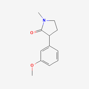 molecular formula C12H15NO2 B8277580 3-(3-Methoxyphenyl)-1-methyl-2-pyrrolidone 