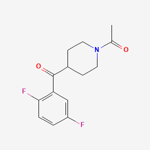 molecular formula C14H15F2NO2 B8277590 1-Acetyl-4-(2,5-difluorobenzoyl)piperidine 