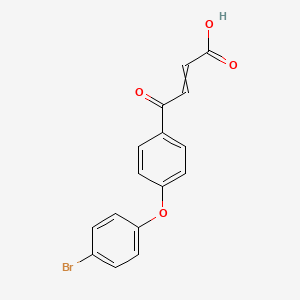 molecular formula C16H11BrO4 B8277593 4-[4-(4-Bromophenoxy)phenyl]-4-oxobut-2-enoic acid CAS No. 88112-93-0