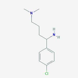 molecular formula C12H19ClN2 B8277602 1-(4-Chlorophenyl)-N4,N4-dimethylbutane-1,4-diamine 