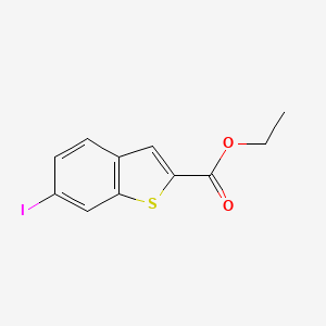 molecular formula C11H9IO2S B8277607 6-Iodo-benzo[b]thiophene-2-carboxylic acid ethyl ester 