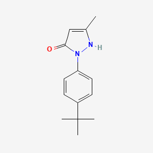 molecular formula C14H18N2O B8277611 1-(4-t-Butylphenyl)-5-hydroxy-3-methyl-1H-pyrazole 