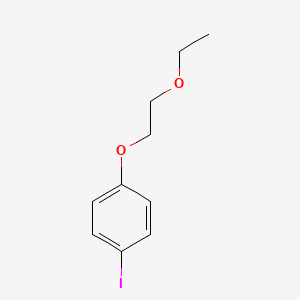 molecular formula C10H13IO2 B8277614 4-Iodophenoxy-3-oxapentane 