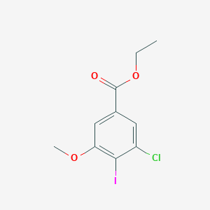 molecular formula C10H10ClIO3 B8277628 Ethyl 3-chloro-4-iodo-5-methoxybenzoate 