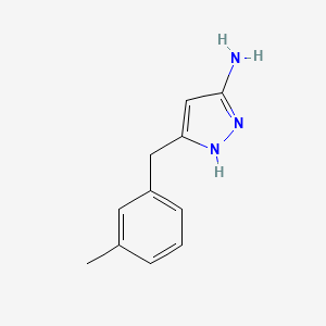 molecular formula C11H13N3 B8277648 5-(3-methyl-benzyl)-2H-pyrazol-3-ylamine 