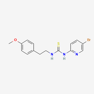 molecular formula C15H16BrN3OS B8277667 1-(5-Bromo-2-pyridyl)-3-[2-(4-methoxyphenyl)ethyl]thiourea 