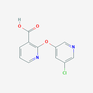 molecular formula C11H7ClN2O3 B8277672 2-(5-Chloro-pyridin-3-yloxy)-nicotinic acid 
