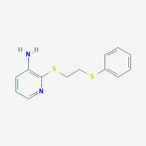 molecular formula C13H14N2S2 B8277679 [2-(2-Phenylsulfanyl-ethylsulfanyl)-pyridin-3-yl]amine 