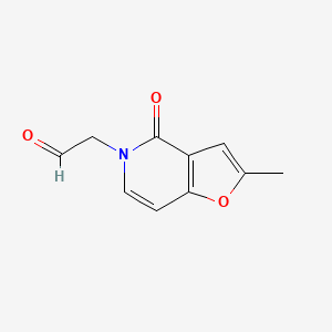 molecular formula C10H9NO3 B8277710 (2-Methyl-4-oxo-4H-furo[3,2-c]pyridin 5-yl)acetaldehyde 