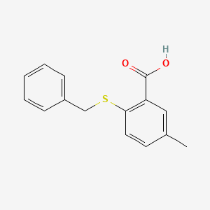 molecular formula C15H14O2S B8277733 2-Benzylthio-5-methylbenzoic acid CAS No. 24155-86-0