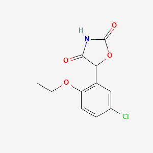 molecular formula C11H10ClNO4 B8277787 5-(5-Chloro-2-ethoxyphenyl)oxazolidine-2,4-dione 