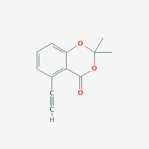 molecular formula C12H10O3 B8277796 2,2-Dimethyl-5-ethynyl-4H-1,3-benzodioxin-4-one 