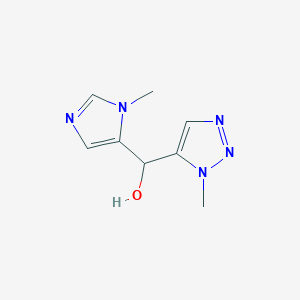 molecular formula C8H11N5O B8277813 (1-Methyl-1H-1,2,3-triazol-5-yl)(1-methyl-1H-imidazol-5-yl)methanol 