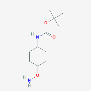 molecular formula C11H22N2O3 B8277847 cis-4-(Tert-butoxycarbonyl)aminocyclohexyloxyamine 
