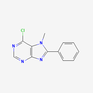 molecular formula C12H9ClN4 B8278042 6-Chloro-7-methyl-8-phenyl-7H-purine 