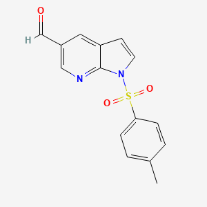 molecular formula C15H12N2O3S B8278086 1-tosyl-1H-pyrrolo[2,3-b]pyridine-5-carbaldehyde 