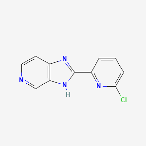 molecular formula C11H7ClN4 B8278115 2-Chloro-6-{1H-imidazo[4,5-c]pyridin-2-yl}pyridine 