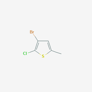 molecular formula C5H4BrClS B8278279 3-Bromo-2-chloro-5-methylthiophene 