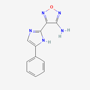 molecular formula C11H9N5O B8278295 4-(4-phenyl-1H-imidazol-2-yl)-1,2,5-oxadiazol-3-amine 